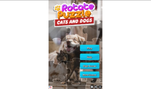 Rotate puzzle game – cats and dogs 1